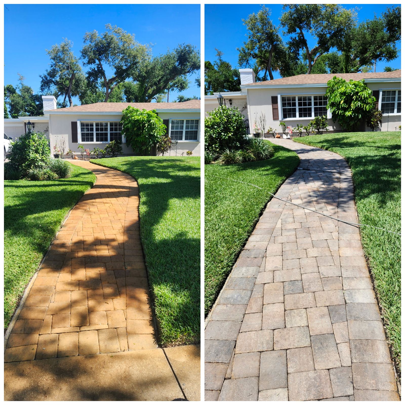 Brick paver patio cleaning in Vero Beach, FL