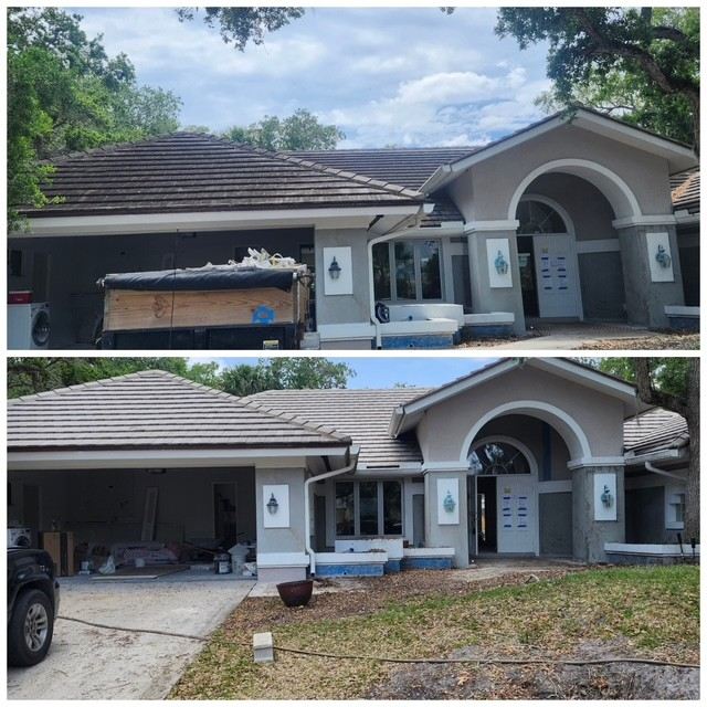 Soft wash roof cleaning in Vero Beach, FL